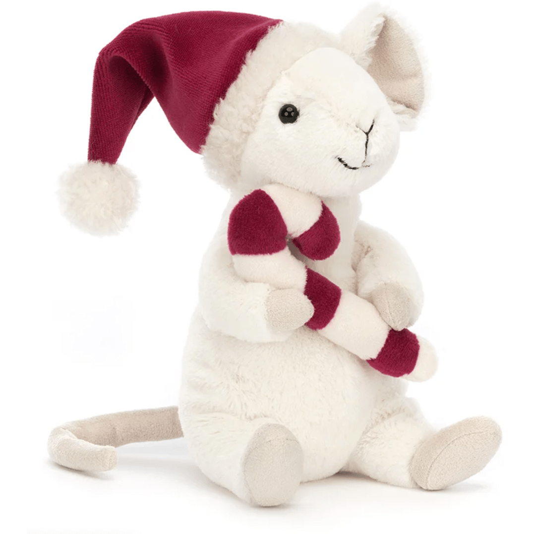 Jellycat Merry Mouse with Candy Cane Plush Toys Jellycat   