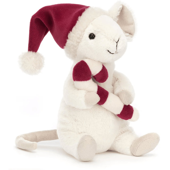 Jellycat Merry Mouse with Candy Cane Plush Toys Jellycat   
