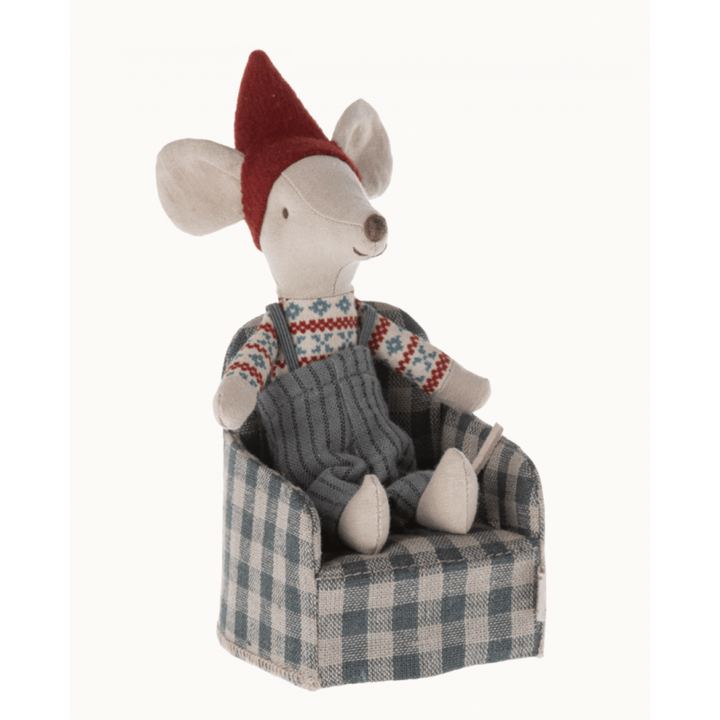 Maileg Chair Mouse- Green Dollhouses and Access. Maileg   