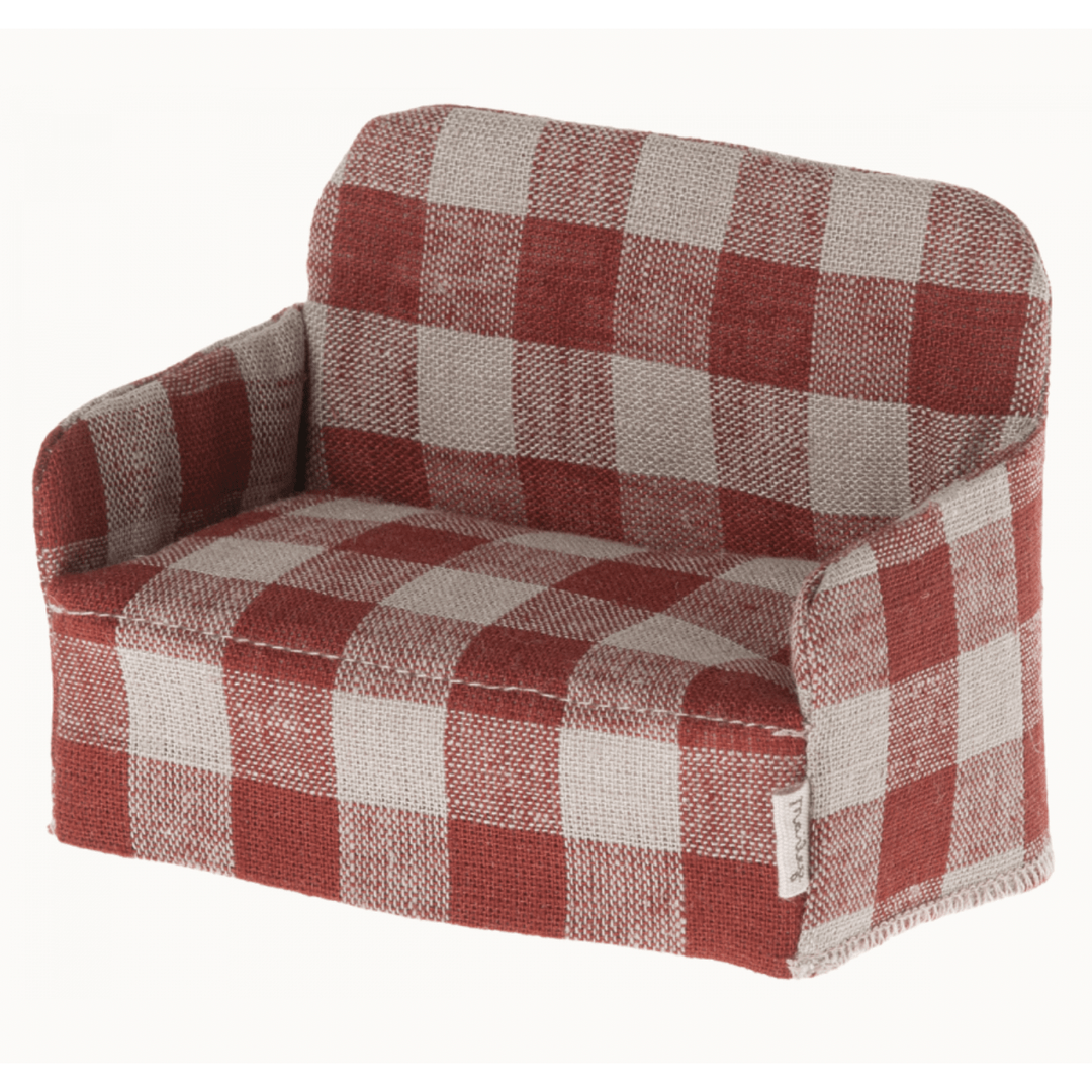 Maileg Couch Mouse-Red Plaid – The Natural Baby Company