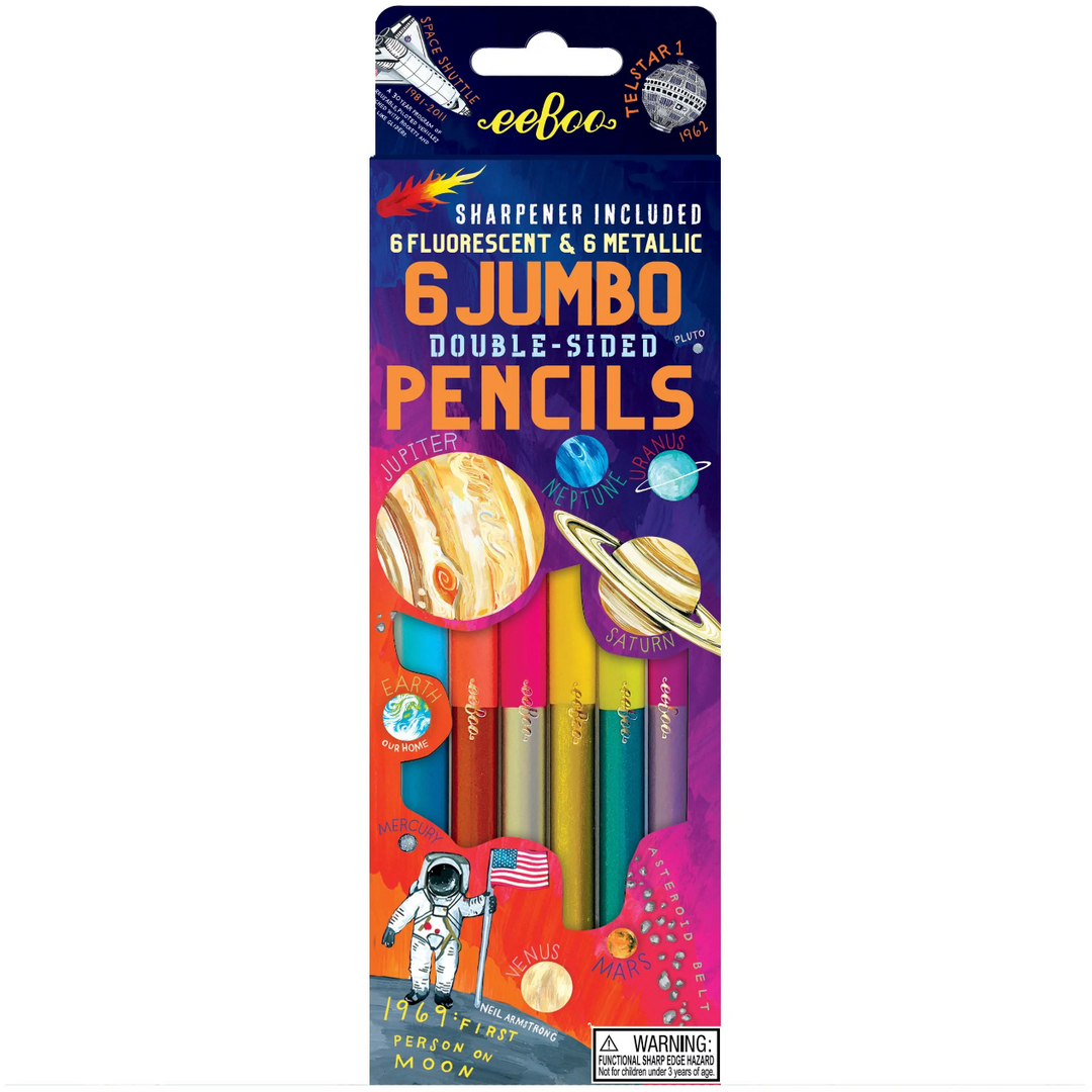eeBoo Solar System 6 Jumbo Double Pencils Pencils eeBoo   