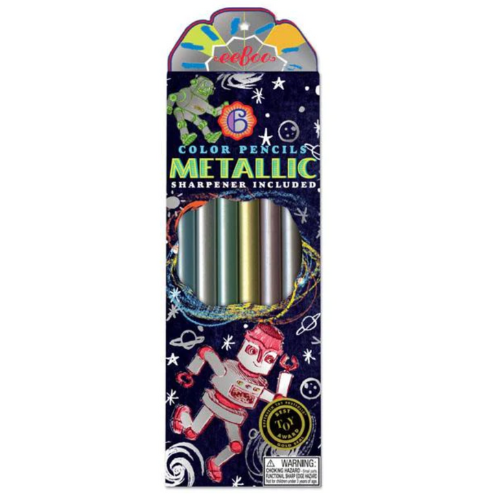 eeBoo Silver Robot Metallic Pencils Pencils eeBoo   