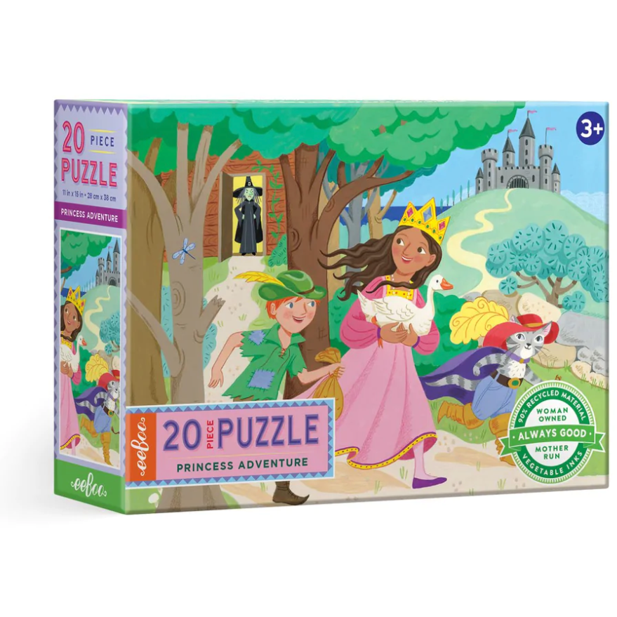 eeBoo Princess Adventure Big Puzzle 20pc Puzzles & Mazes eeBoo   