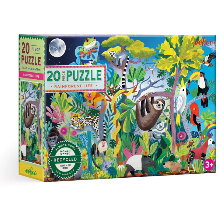 eeBoo Rainforest Life Puzzle 20pc Puzzles & Mazes eeBoo   