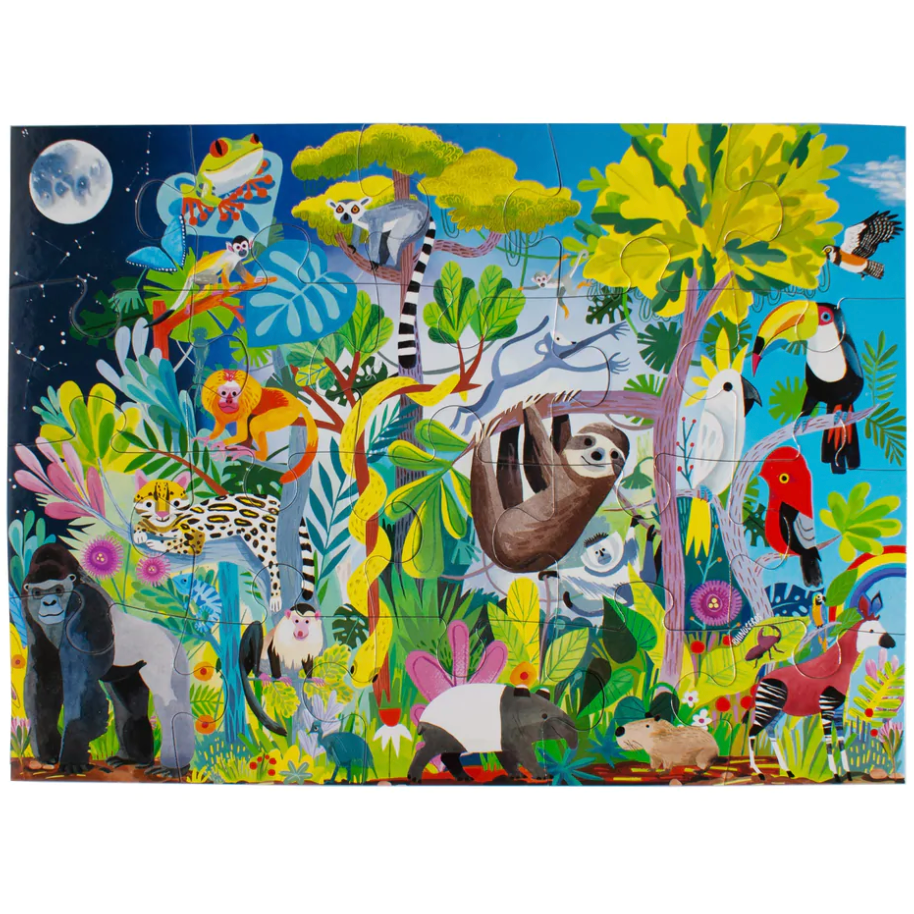 eeBoo Rainforest Life Puzzle 20pc Puzzles & Mazes eeBoo   