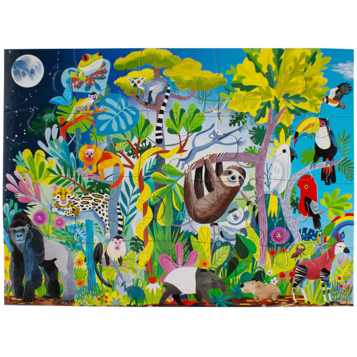 eeBoo Rainforest Life Puzzle 20pc Puzzles & Mazes eeBoo   
