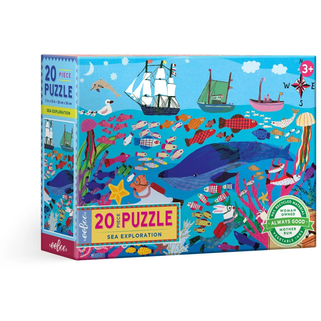 eeBoo Sea Exploration Puzzle 20pc Puzzles & Mazes eeBoo   