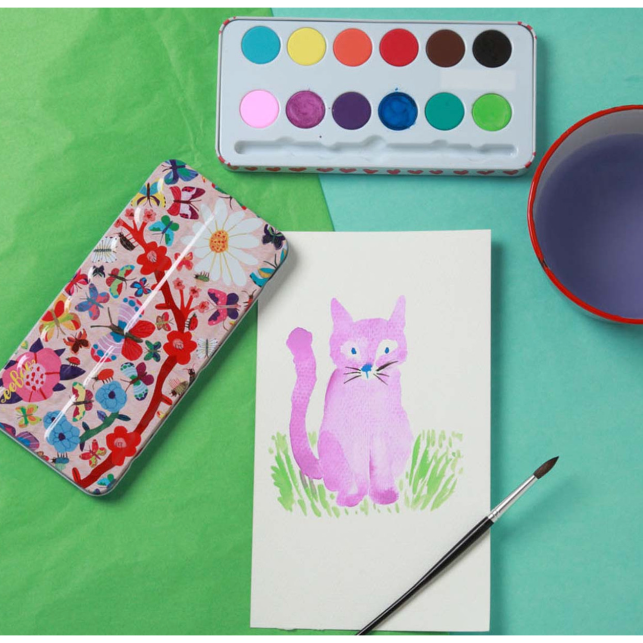 Baby Eeboo eeBoo Butterflies 12 Watercolors | The Natural Baby Company