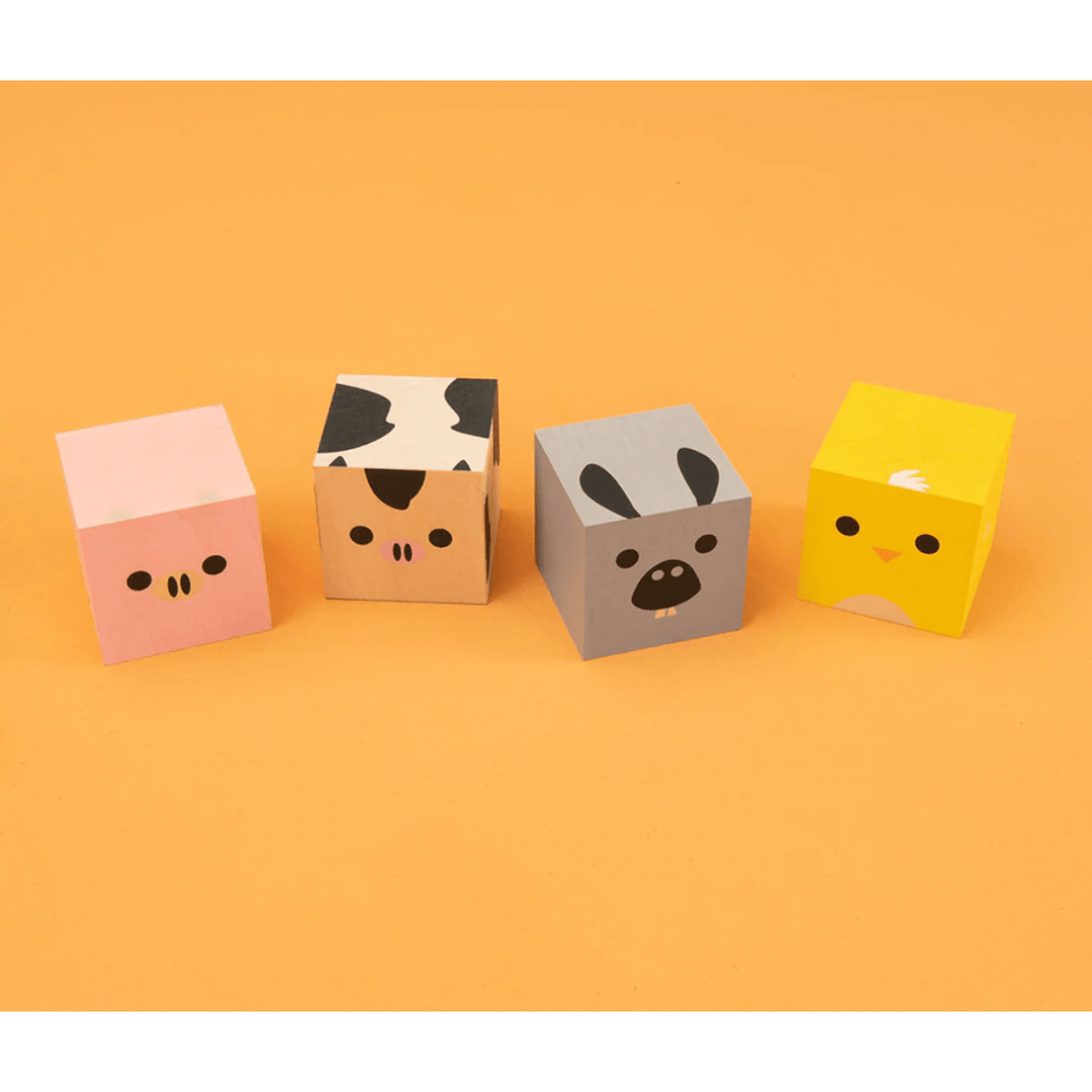 Uncle Goose Cubelings Farm Blocks Wooden Toys Uncle Goose   