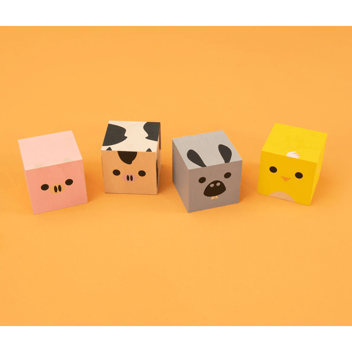 Uncle Goose Cubelings Farm Blocks Wooden Toys Uncle Goose   