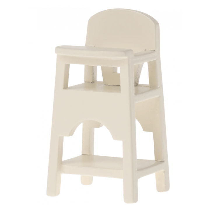 Maileg Mouse High Chair- Off White Dollhouses and Access. Maileg   