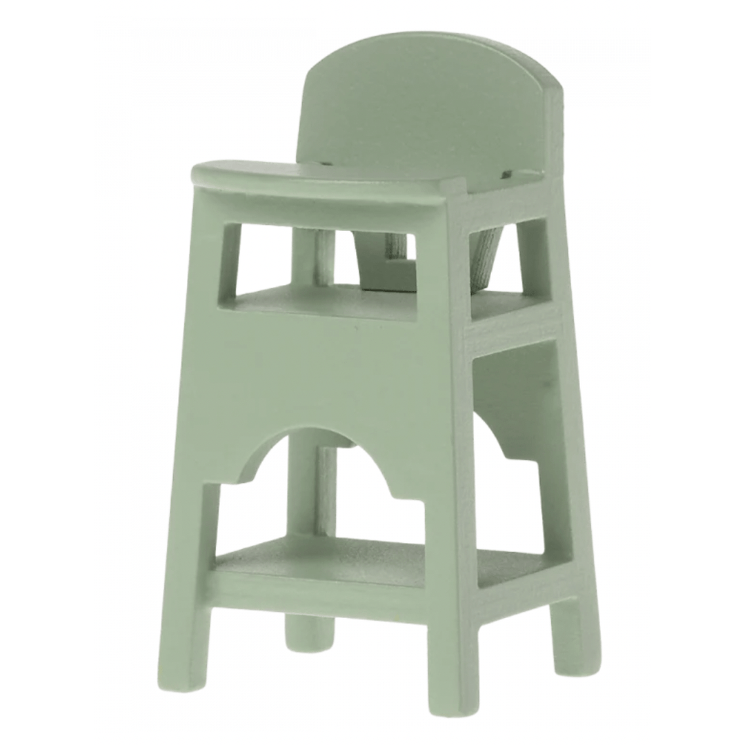 Maileg Mouse High Chair- Mint Dollhouses and Access. Maileg   