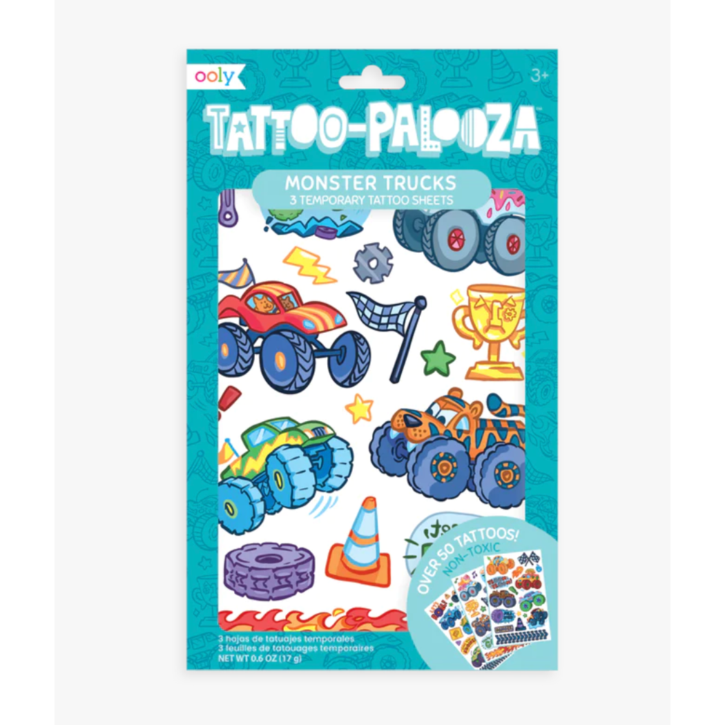 Ooly Tattoo Palooza Temporary Tattoo:  Monster Truck  Ooly   
