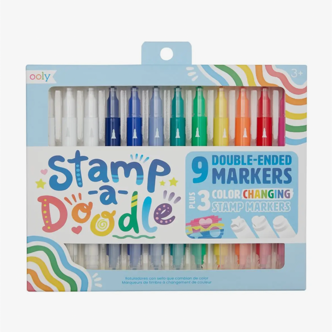 Ooly Stamp-A-Doodle Double Ended Markers- Set of 12