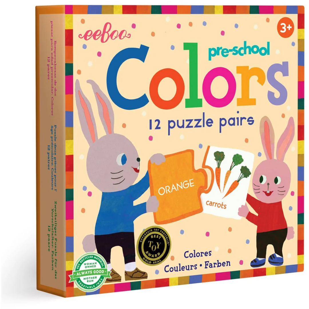 eeBoo Pre-School Colors Puzzle Pairs Puzzles & Mazes eeBoo   