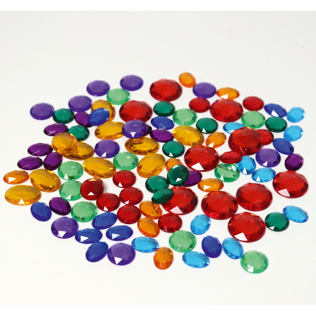 Grimm's 100 Small Acrylic Glitter Stones Toddler And Pretend Play Grimm's   