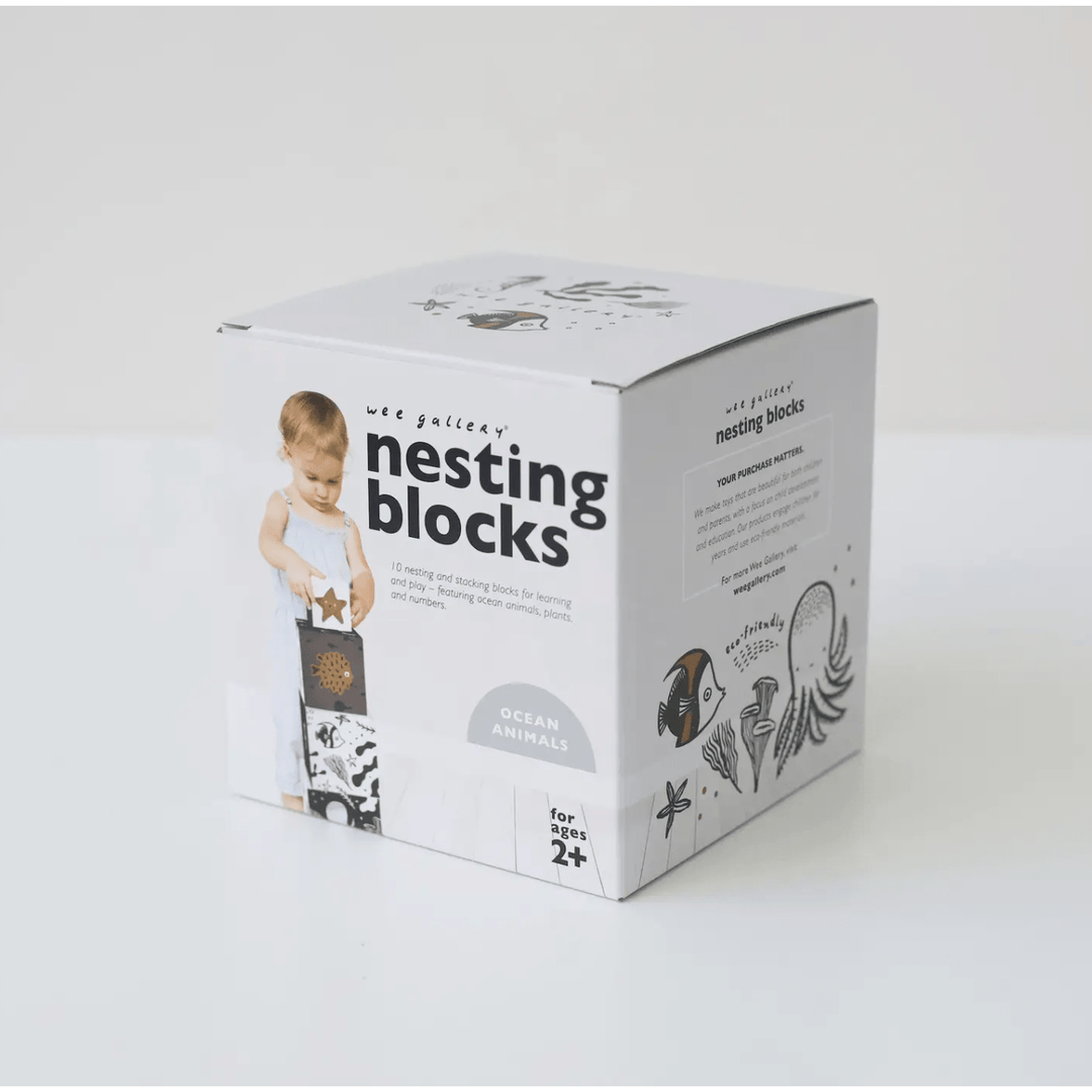 Wee Gallery Nesting Blocks- Ocean Animals Baby Toys Wee Gallery   