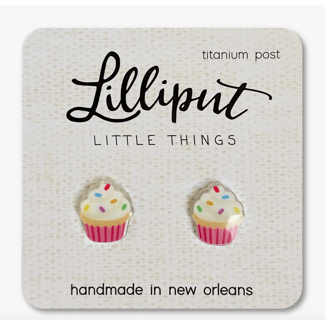 Lilliput Little Things Cupcake Earrings Apparel Accessories Lilliput Little Things   