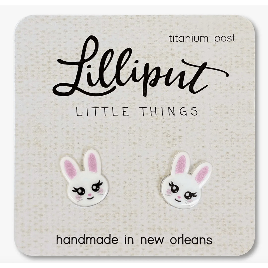 Lilliput Little Things White Bunny Earrings Apparel Accessories Lilliput Little Things   