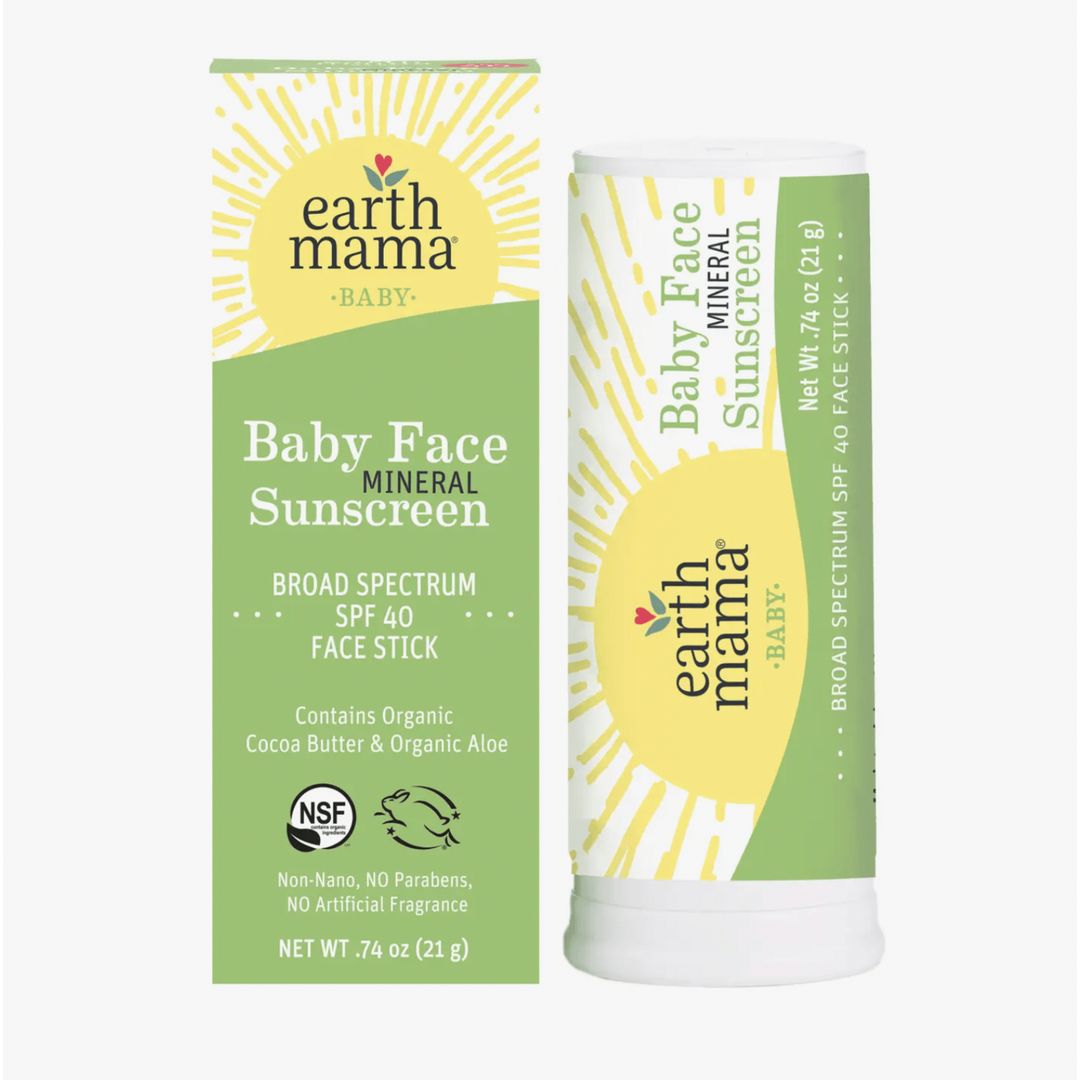 Earth Mama Baby Face Mineral Sunscreen Face Stick SPF 40 Natural Toiletries Earth Mama Organics   