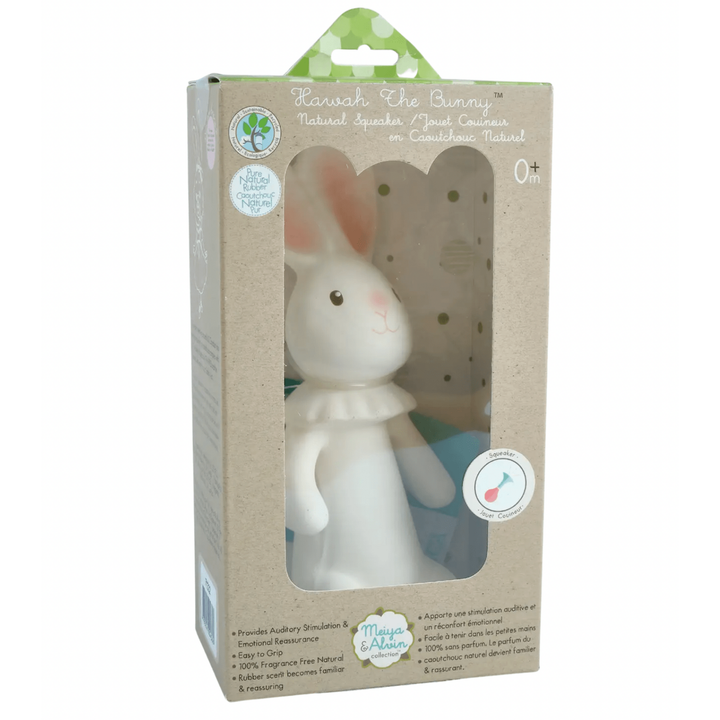 Tikiri Havah the Bunny-All Rubber Squeaker Toy Pacifiers and Teething Tikiri   
