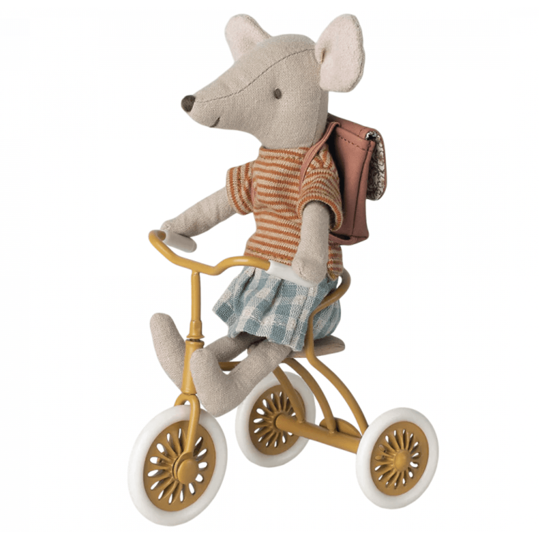 Maileg Abri A Tricycle, Mouse- Ocher Dollhouses and Access. Maileg   