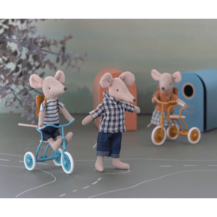 Maileg Tricycle Mouse, Big Brother With Bag Mice Maileg   
