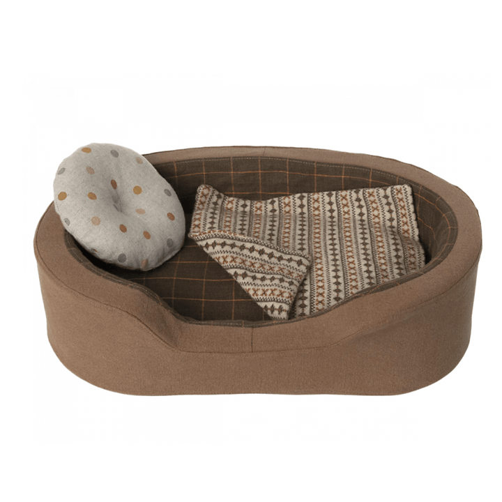 Maileg Dog Basket- Brown Dolls Maileg   