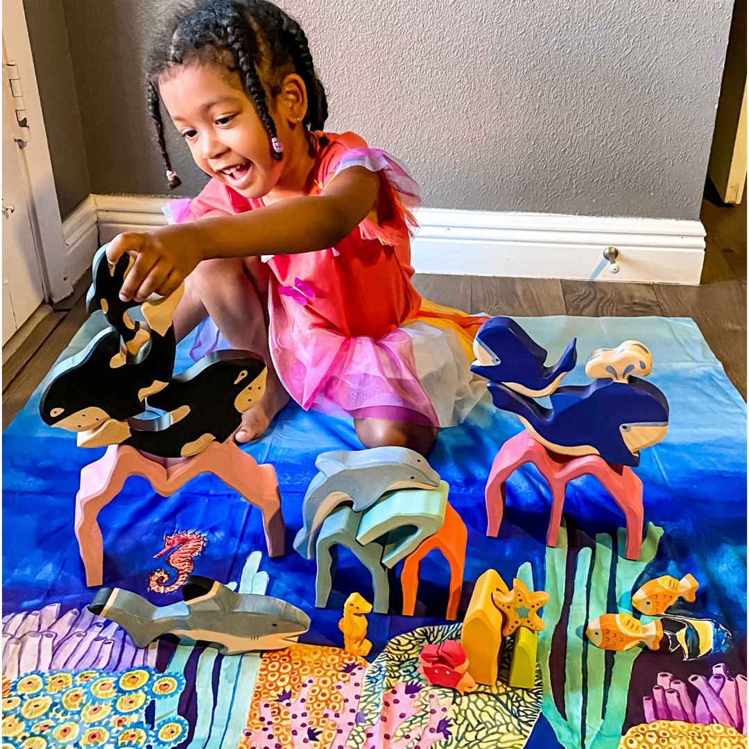 Wonderie Amongst Coral Playcloth Toddler And Pretend Play Wonderie U.K.   