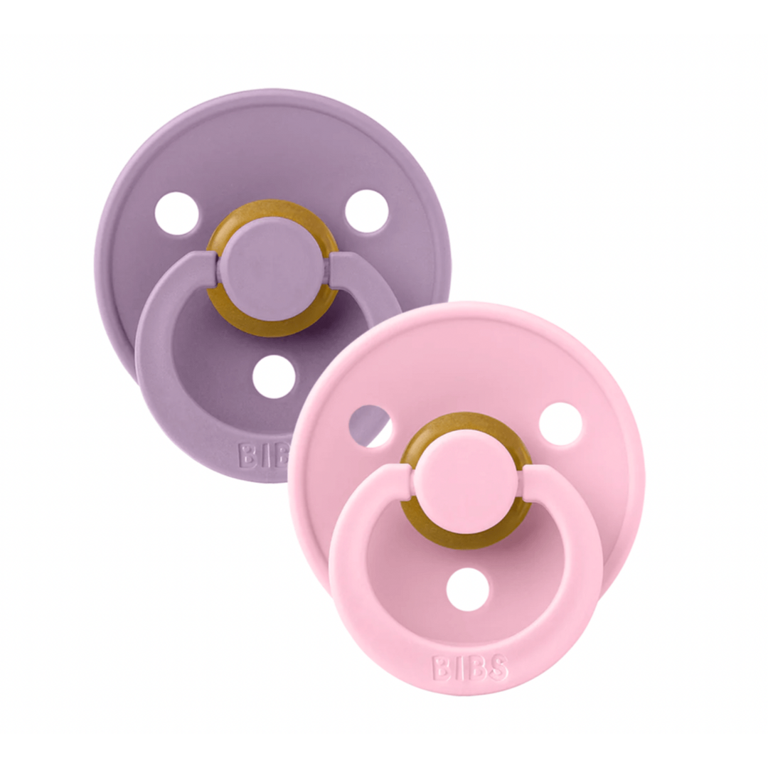 BIBS USA- Natural Rubber Pacifier 2 Pack - Lavender/Baby Pink Pacifiers and Teething BIBS USA   