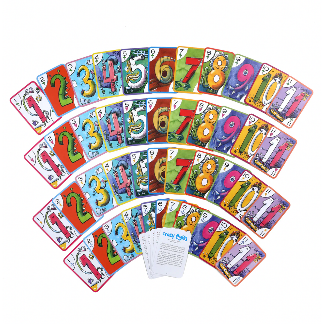eeBoo Crazy Eights Card Game Puzzles & Mazes eeBoo   
