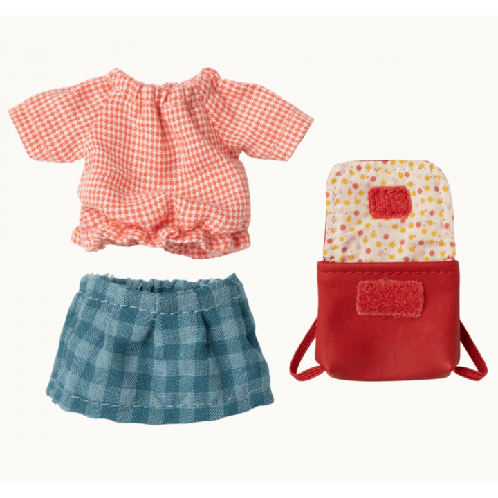 Maileg Clothes and Bag, Big Sister Mouse-Red Mice Maileg   