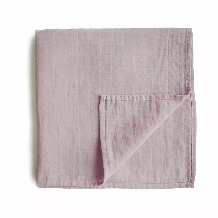 Mushie Muslin Swaddle Blanket Swaddles & Blankets Mushie Soft Mauve  