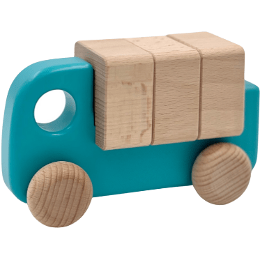 Bajo Car W/Blocks Vehicles Bajo Teal  