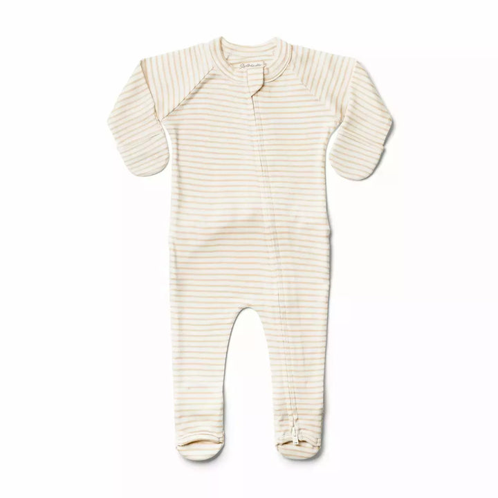 Goumi Footies 6-12M Footie Goumikids 6-12M Dune Stripe 