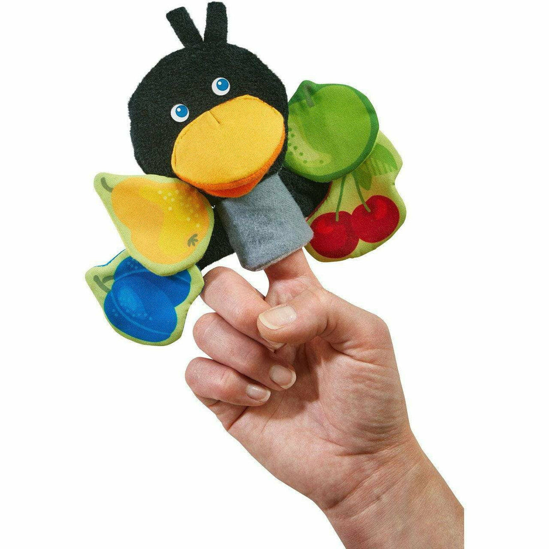 Haba Orchard Fabric Baby Book with Raven Finger Puppet Bath Time Haba   