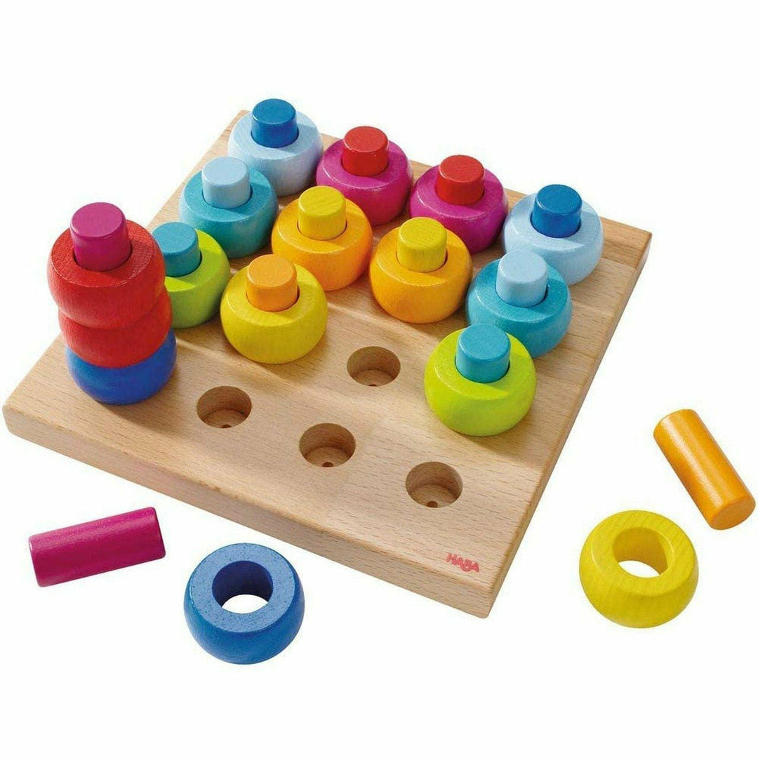 Haba Rainbow Whirls Pegging Game Puzzles & Mazes Haba   