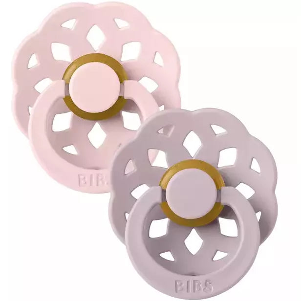 BIBS USA- BIBS Boheme  Blossom/Dusky Lilac - 2 PACK Pacifiers and Teething BIBS USA   