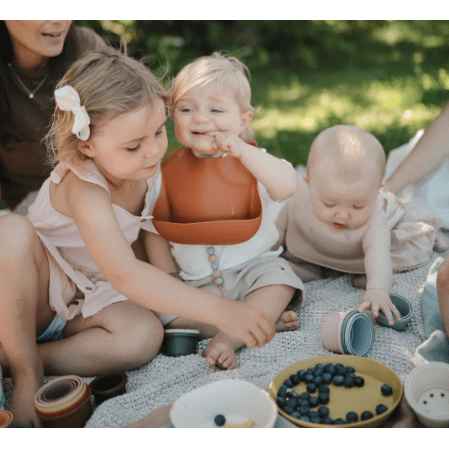 Mushie Silicone Baby Bib Mealtime Mushie   