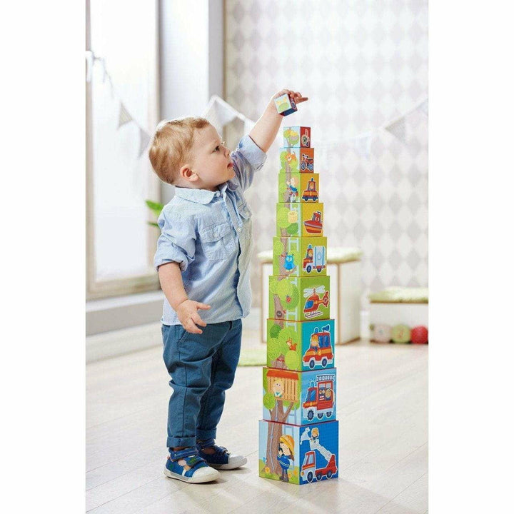 Haba Fire Brigade Stacking Cubes Toddler And Pretend Play Haba   