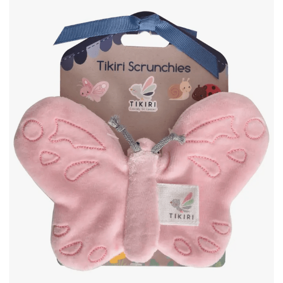 Tikiri Scrunchies- Butterfly with Crinkle Pacifiers and Teething Tikiri   