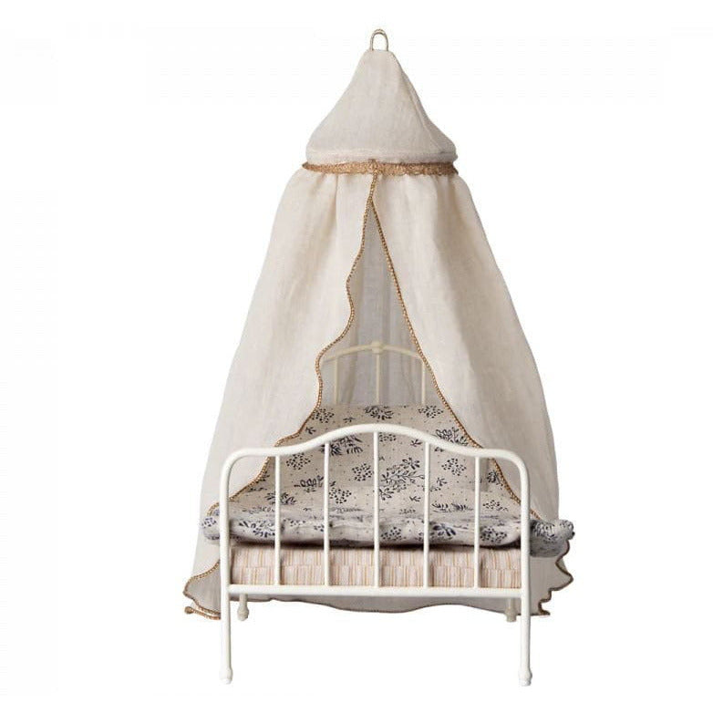 Maileg Miniature Bed Canopy- Cream Dollhouses and Access. Maileg   