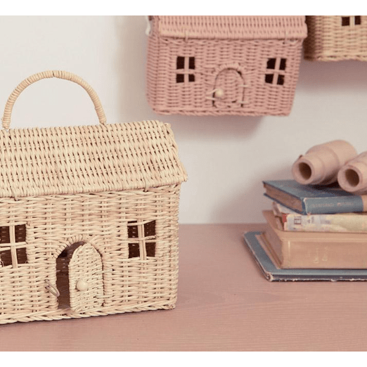 Olli Ella Rattan Casa Clutch Straw Dollhouses and Access. Olliella   