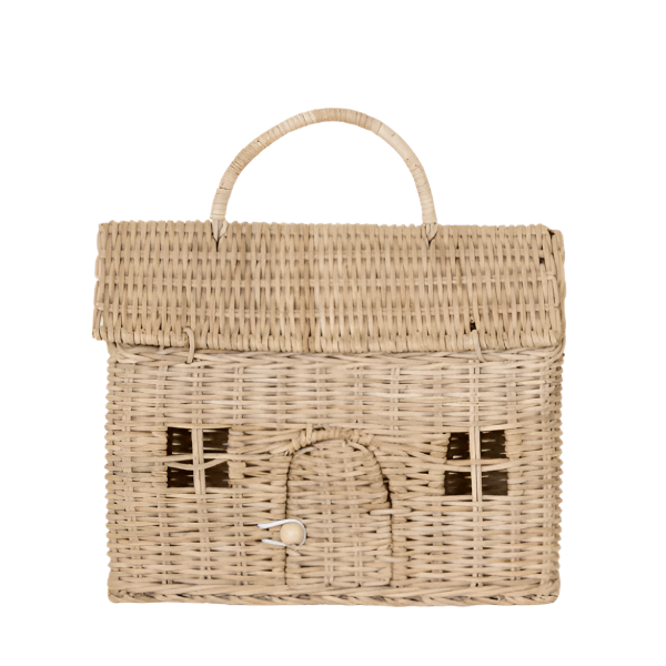 Olli Ella Rattan Casa Clutch Straw Dollhouses and Access. Olliella   