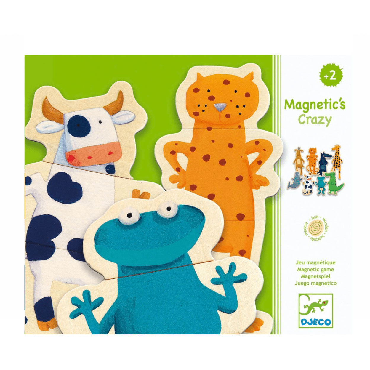 Djeco Wooden Magnets - Crazy Animal Mix & Match