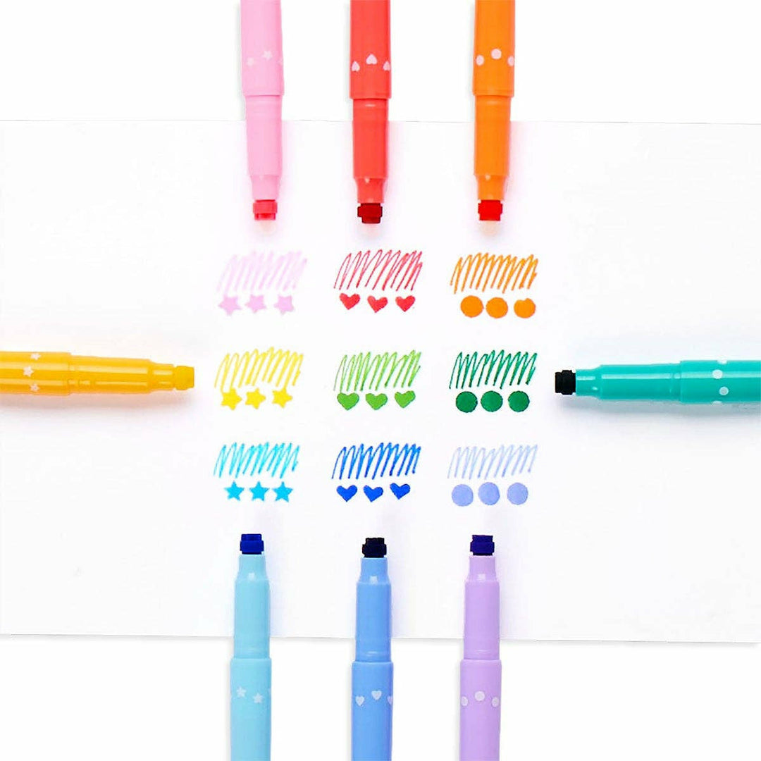 Ooly Confetti Stamp Double-Ended Markers Markers Ooly   