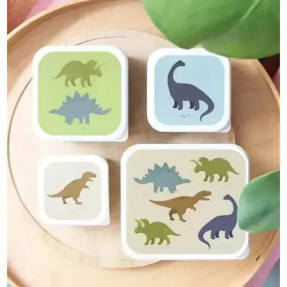 A Little Lovely- Lunch & snack box set - Dinosaurs  A Little Lovely Company   