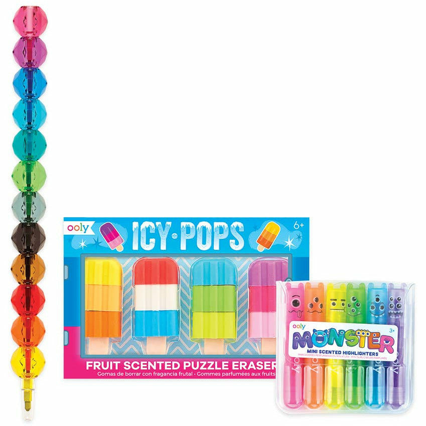 Ooly Rainbow Desk Pals Happy Pack Pencils Ooly   