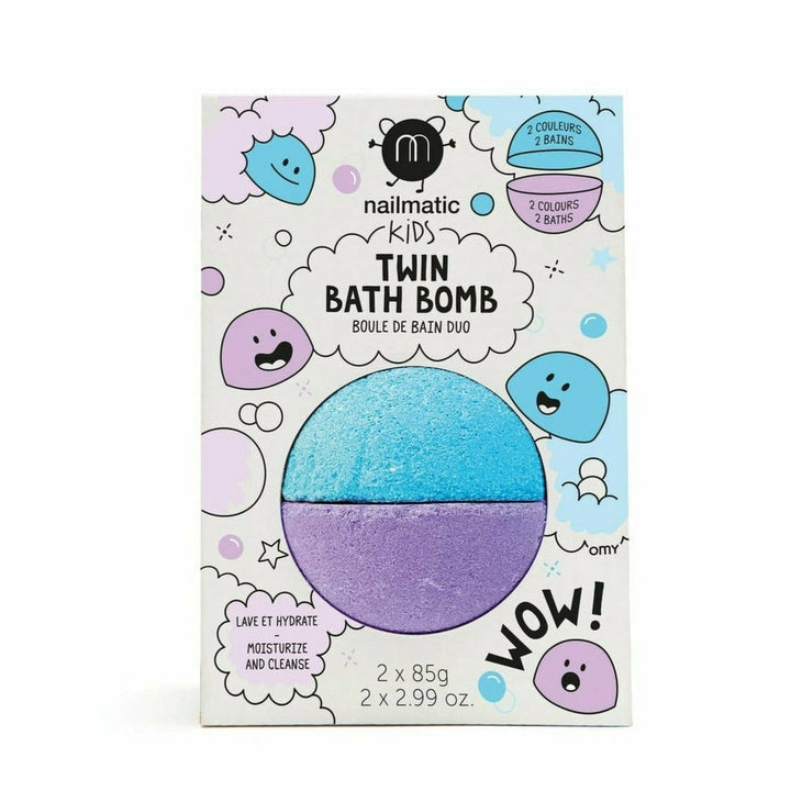 Nailmatic Kids Twin Bath Bomb - Blue/Purple Natural Toiletries Nailmatic Kids   