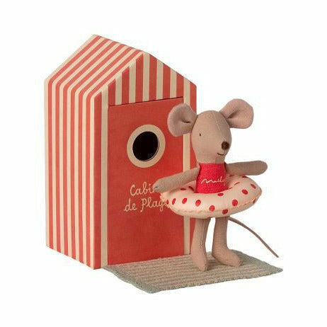 Maileg Beach Little Sister in Cabin de Plage Mice Maileg   